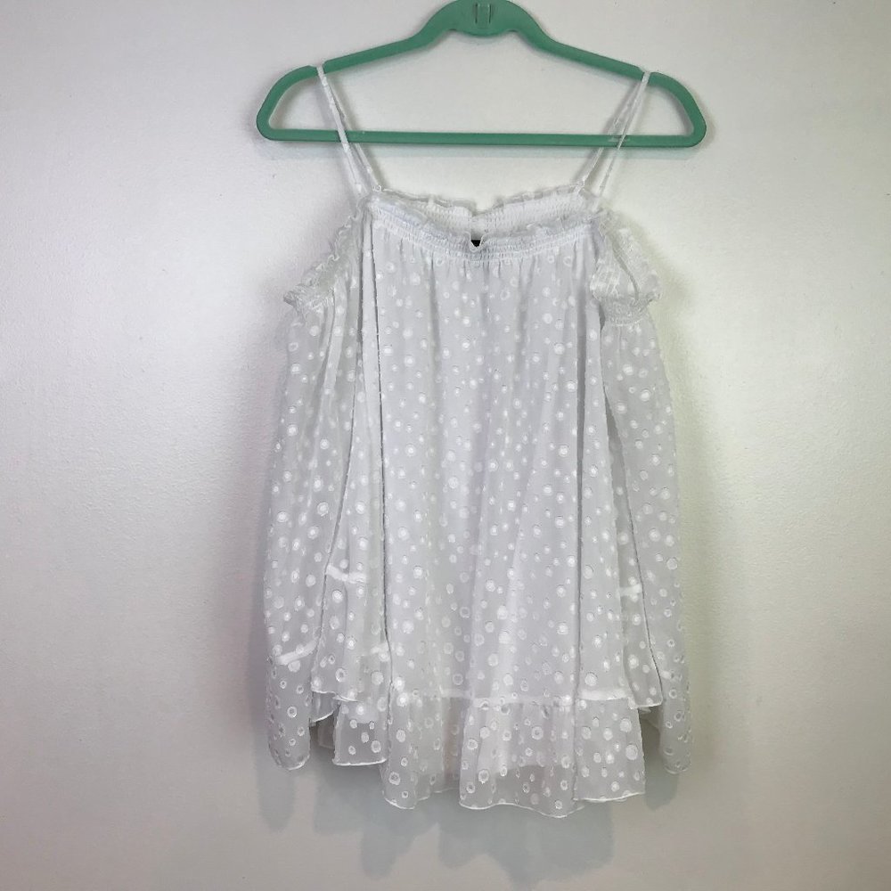 Lane Bryant womens blouse white plus size 14/16 of